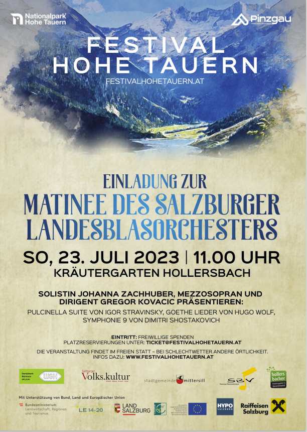 Einladung zur Matinee des Salzburger Landesblasorchesters